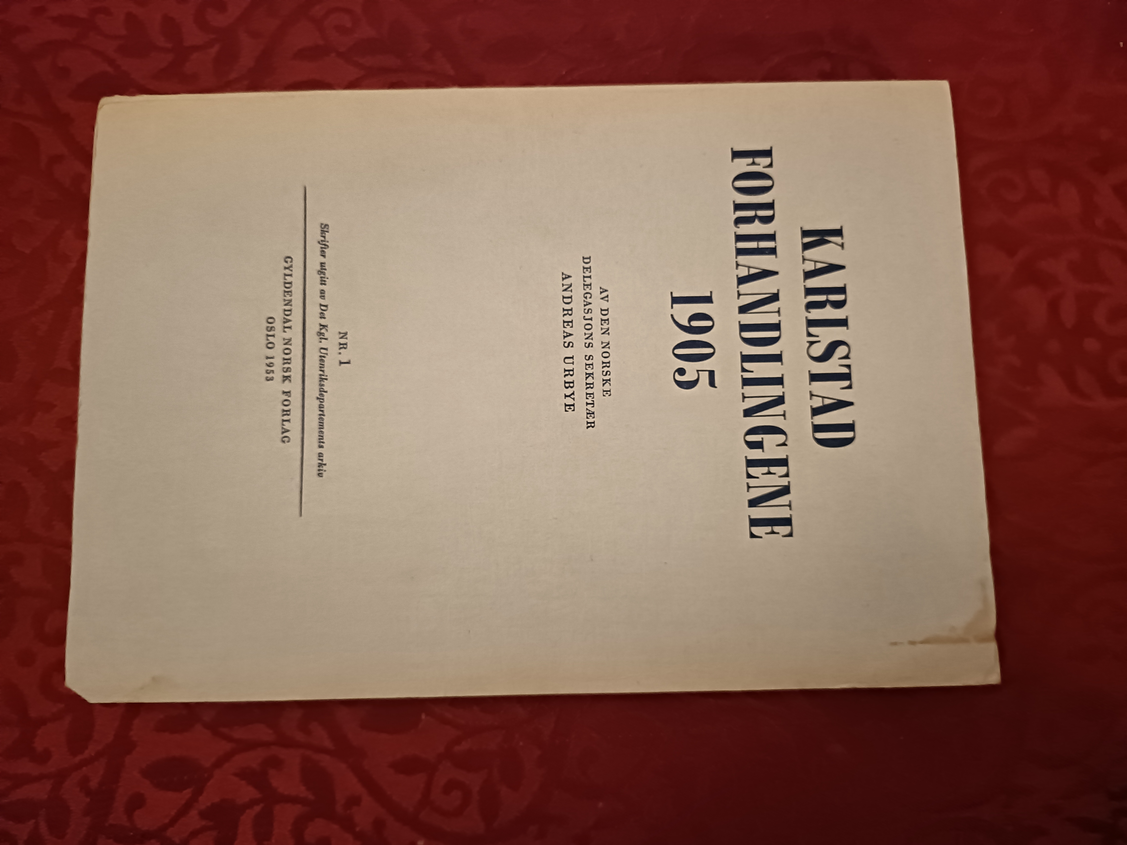 Karlstadforhandlingene 1905. Referat fra de møter hvor sekretærene var til stede
